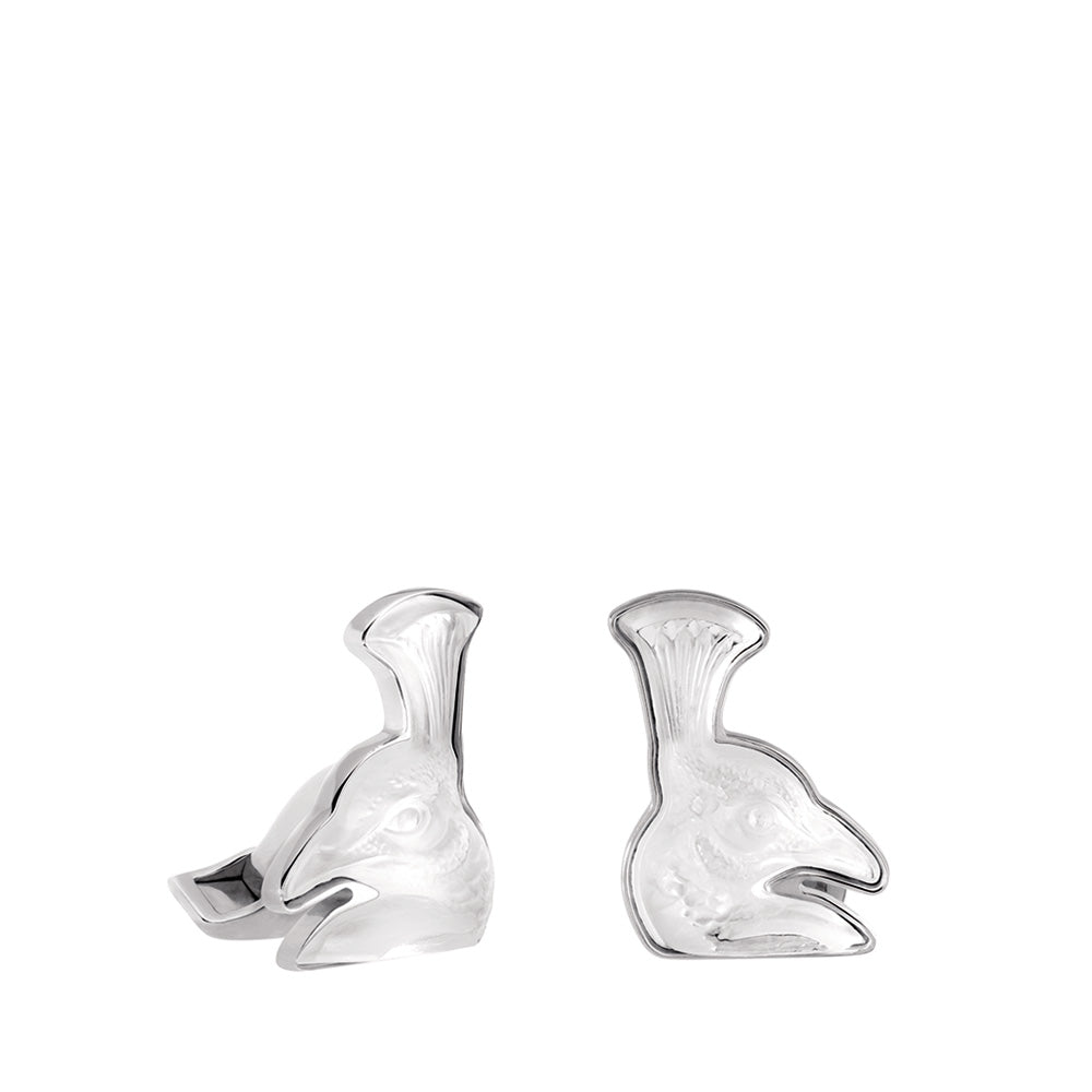 Boutons de Manchettes Mascottes Paon