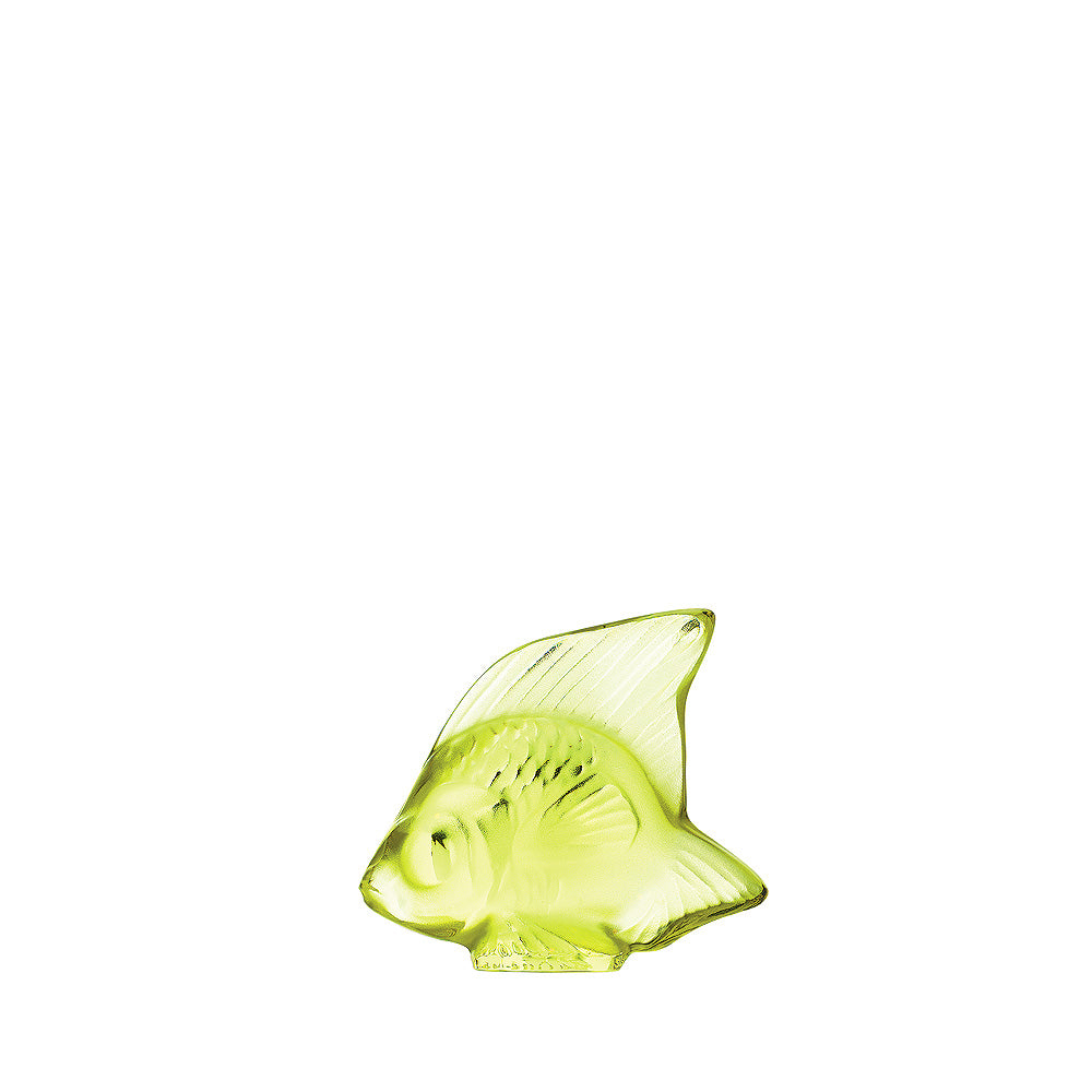 LALIQUE 緑色 ガラス 魚の置物 Fish sculpture – Lalique France