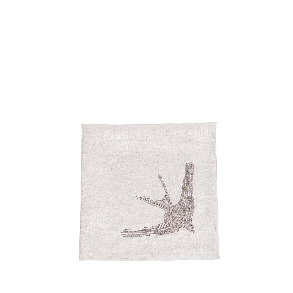 Hirondelle embroidered napkin – Lalique France