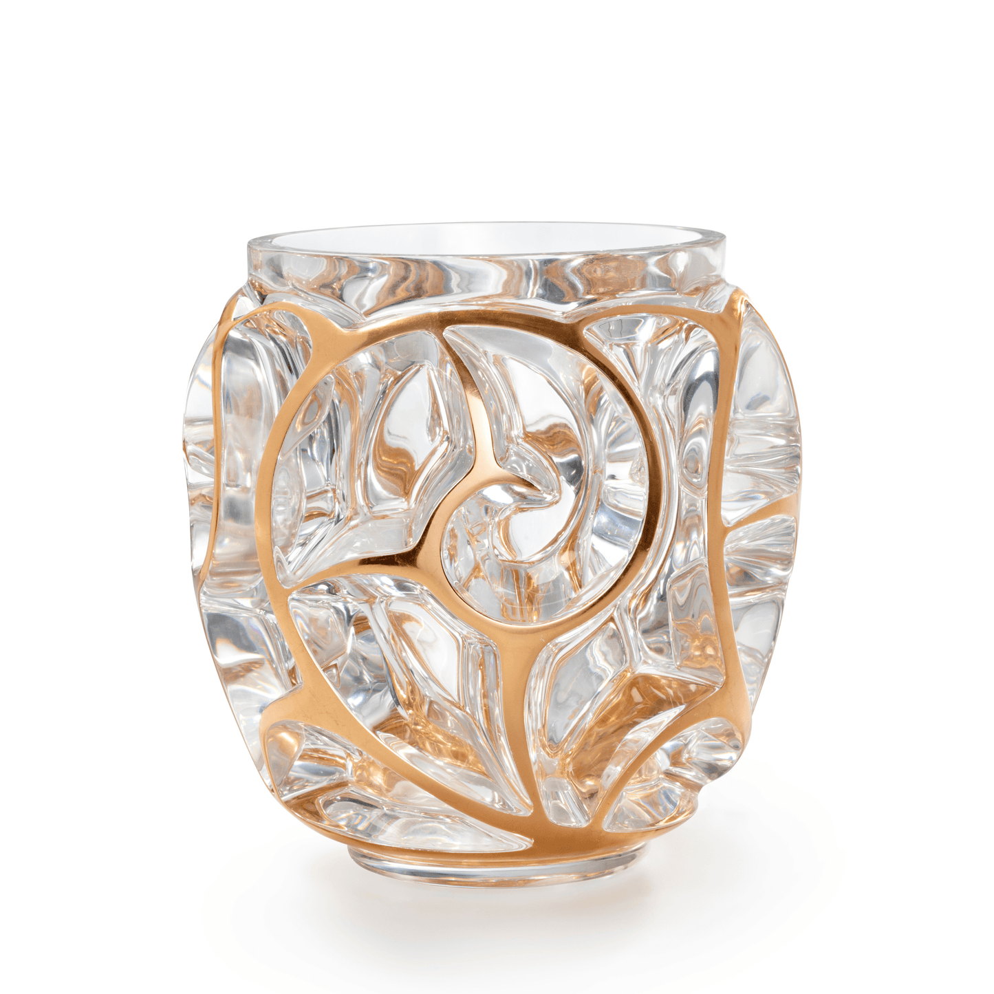 Tourbillons vase, XXL with pink gold leaves