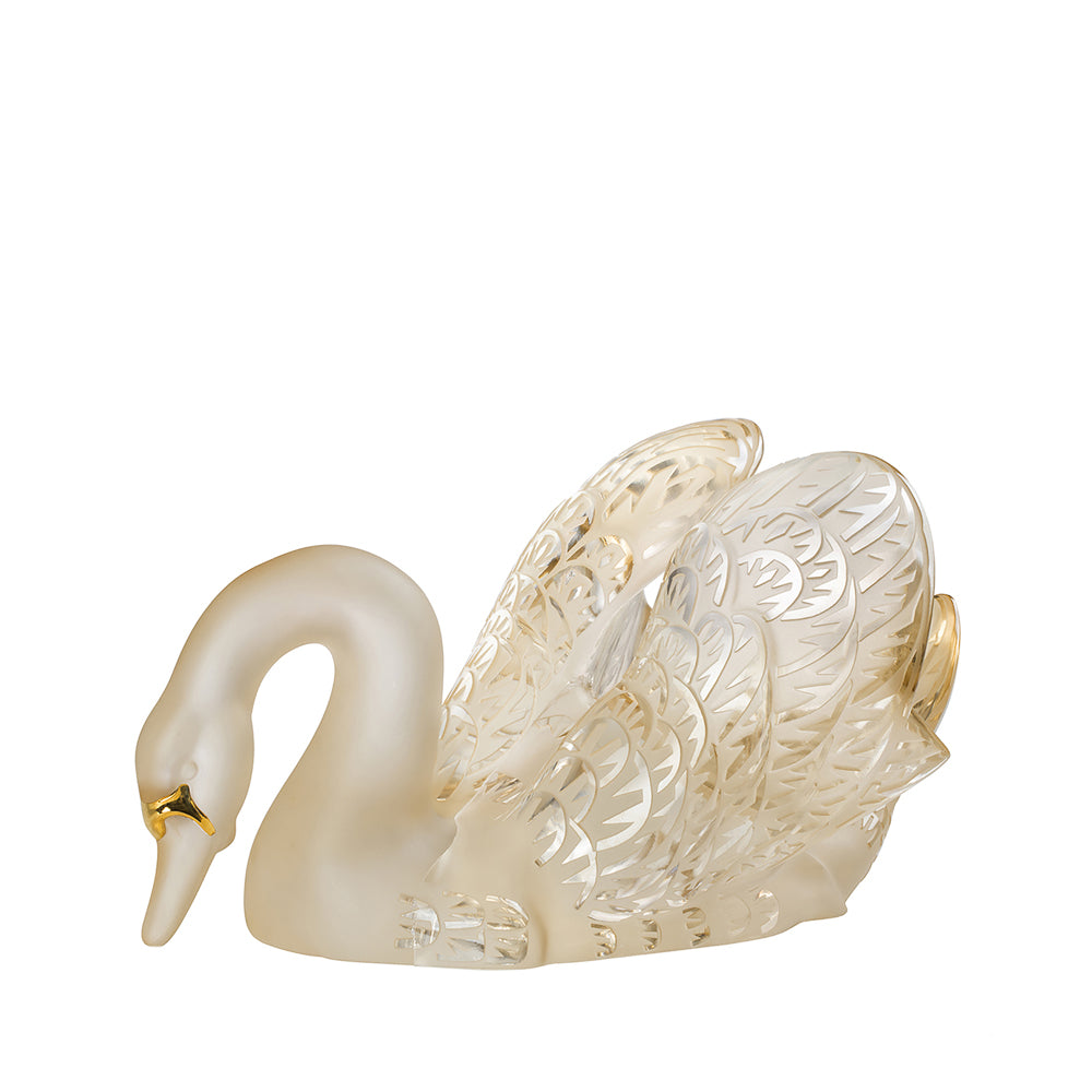 swan Swan head down sculpture – Lalique France