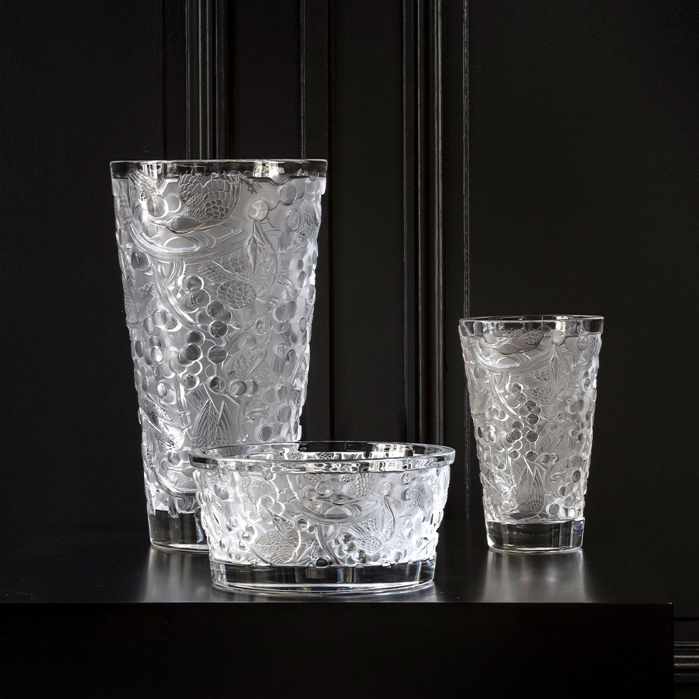 Merles et Raisins large vase – Lalique France