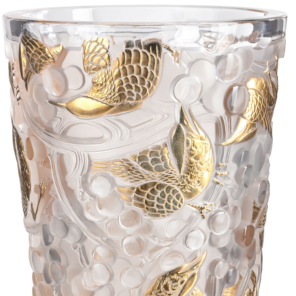 Merles et Raisins large vase – Lalique France
