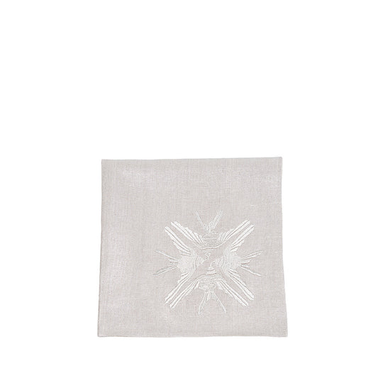 Hirondelles embroidered napkin