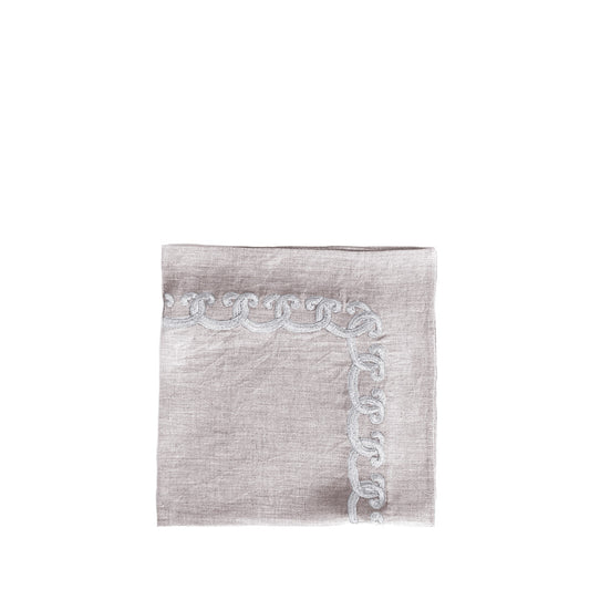 Scallop embroidered napkin