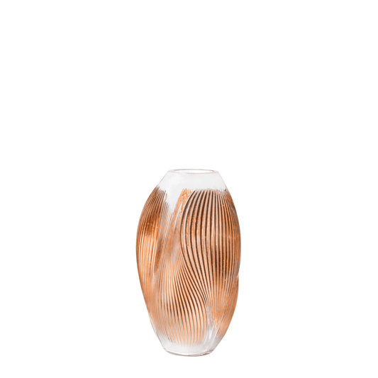 Vase Alizé à la feuille d'or rose