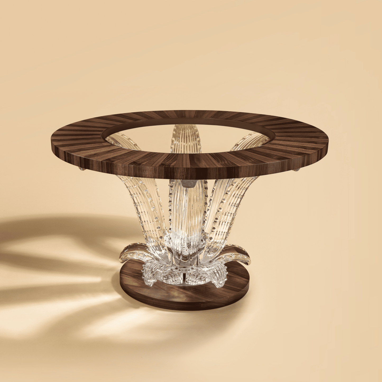 Cactus small coffee table walnut
